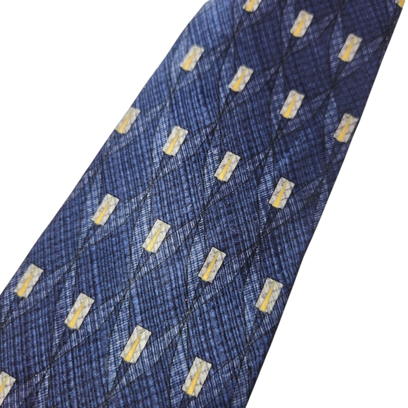 Elegant Blue and Gold Men's Tie - Picture 5 of 5